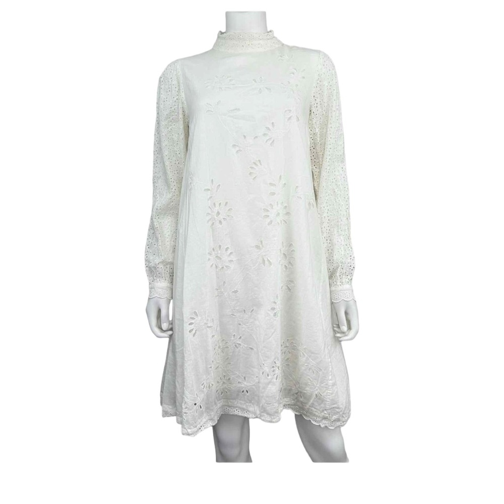 by TiMo White Eyelet Dress Size S H0434